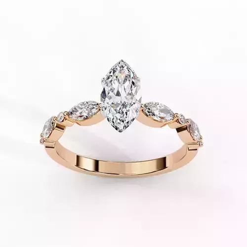 Solitaire Diamond Ring 360 animation renders 3dm stl 