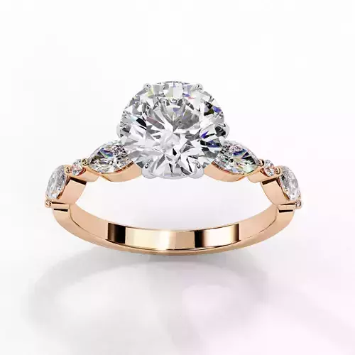 Solitaire Diamond Ring 360 animation renders 3dm stl  3D print model