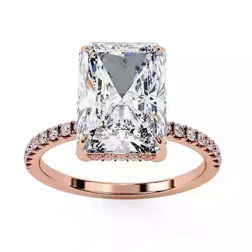 Solitaire Diamond Ring 360 animation renders 3dm stl 