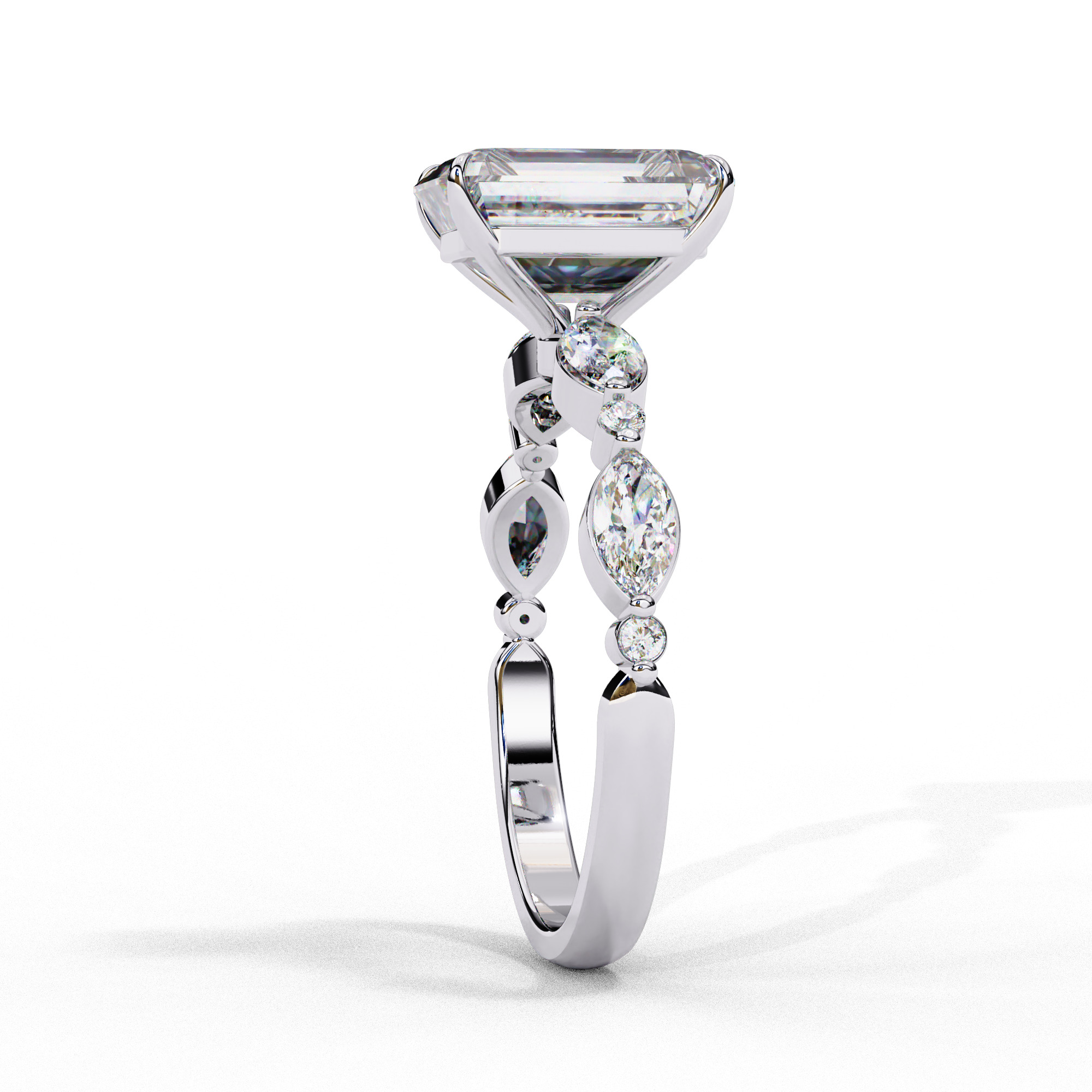 Solitaire Diamond Ring 360 animation renders 3dm stl  3D print model_13