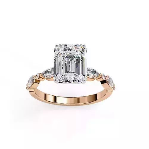 Solitaire Diamond Ring 360 animation renders 3dm stl  3D print model