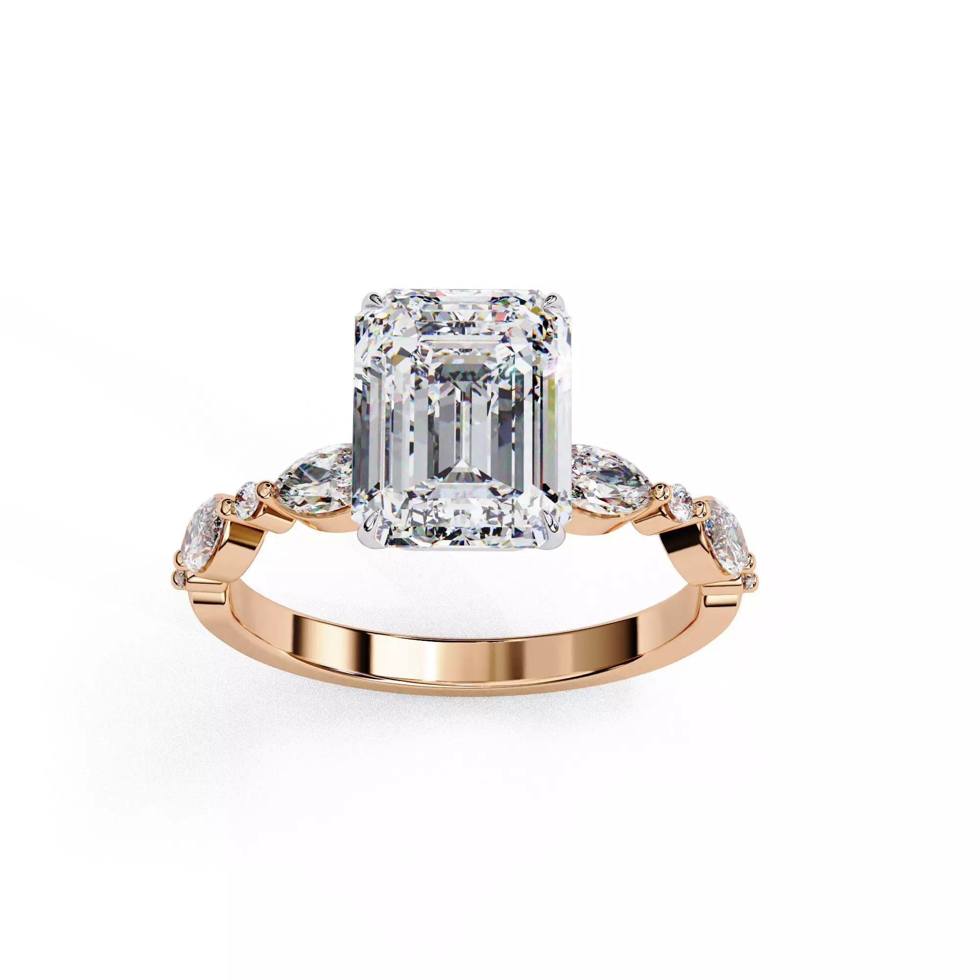 Solitaire Diamond Ring 360 animation renders 3dm stl  3D print model_0