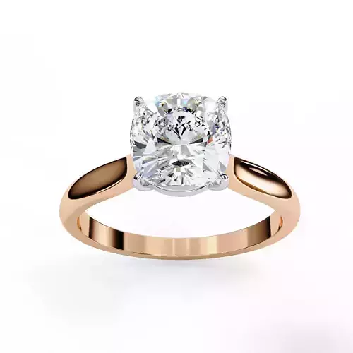 Mono Solitaire Diamond Ring 360 animation renders 3dm stl 