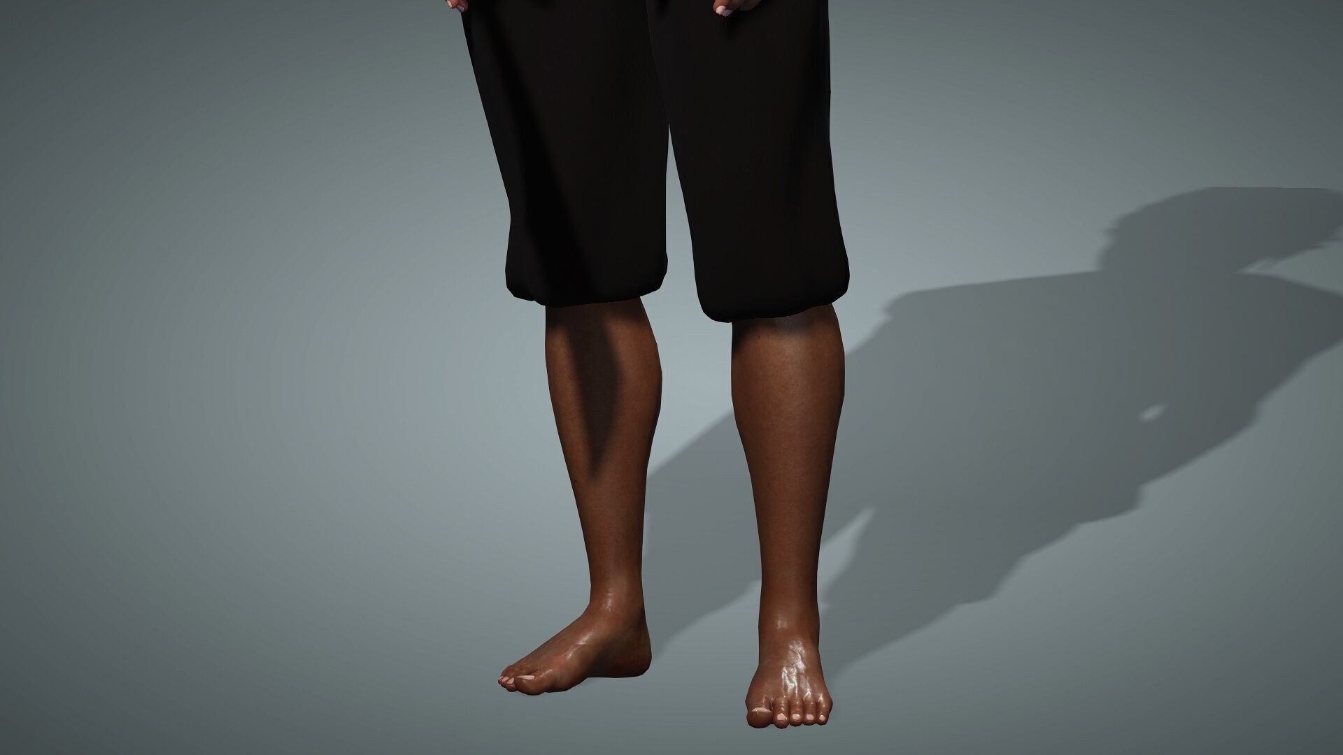 Female Pirate Crew Member Low-poly 3D model_7