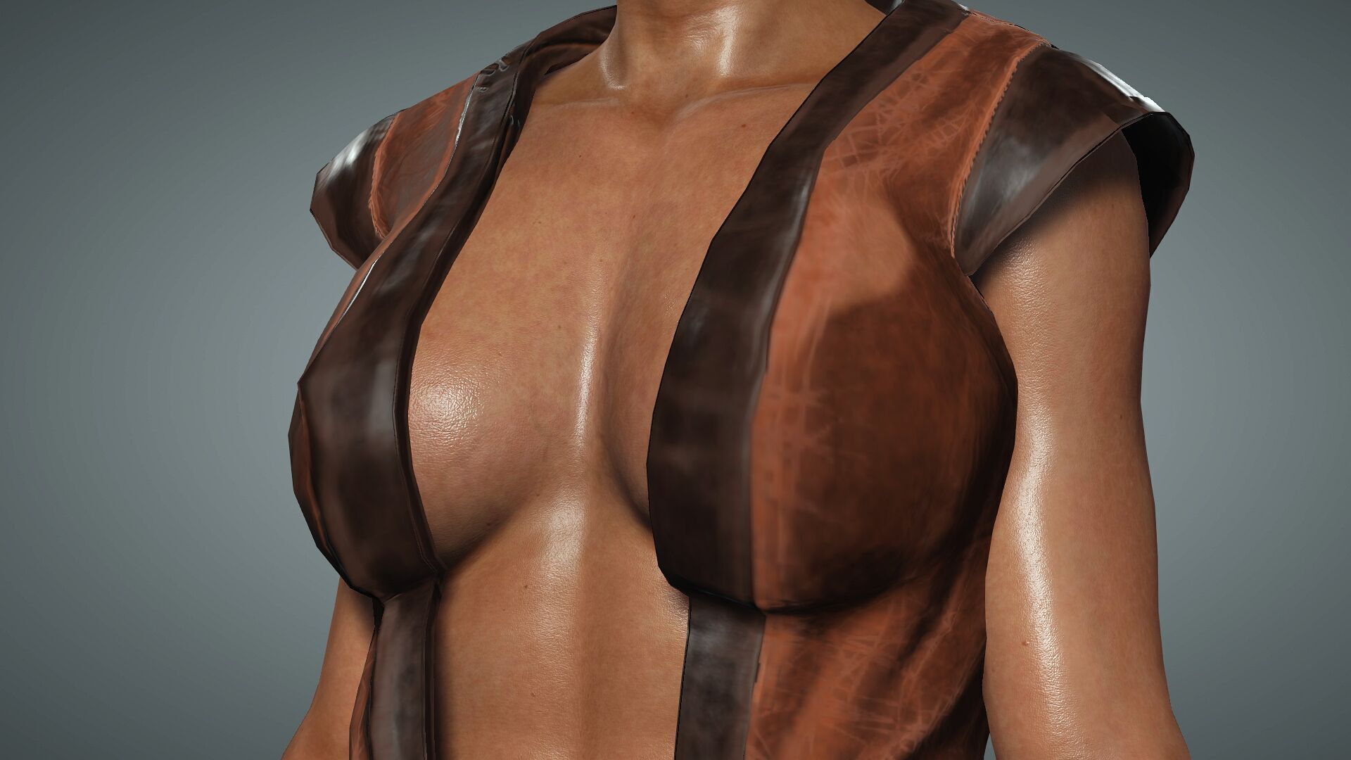 Female Pirate Crew Member Low-poly 3D model_4