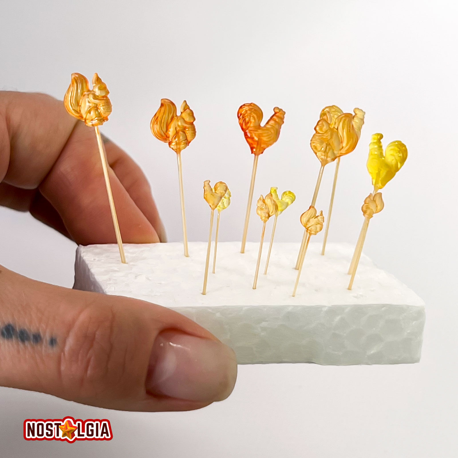 Lollipop Sweet Candy Cockerel and Squirrel 3D print model_2