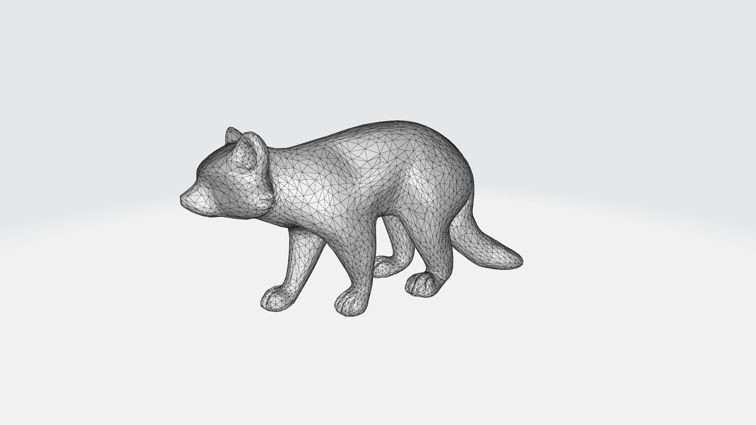 Raccoon cartoon 3d model Low-poly 3D model_11