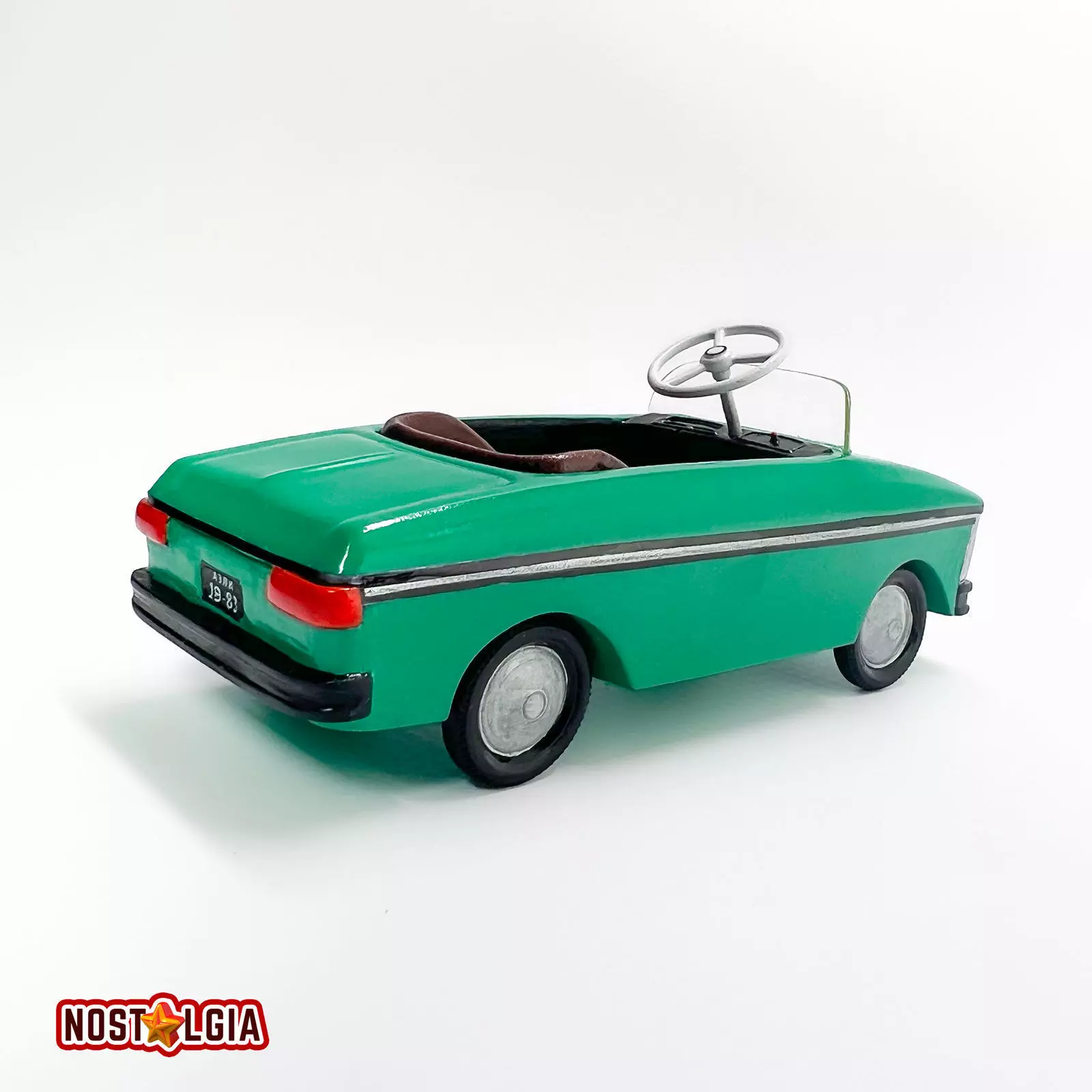 Vintage pedal car Moskvich 3D print model_0