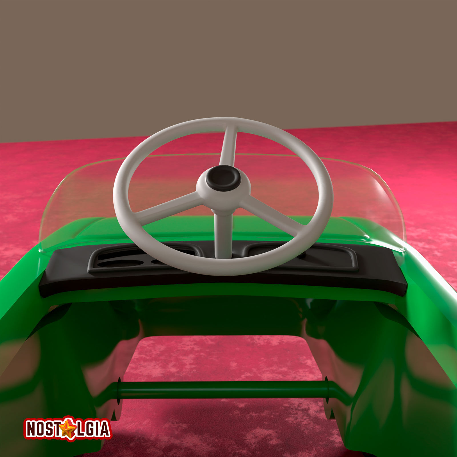 Vintage pedal car Moskvich 3D print model_9