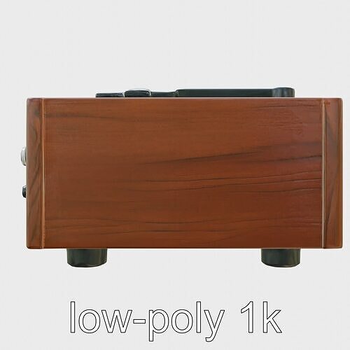 Vintage Record Player with Wooden Exterior and Rotary Dial Texture