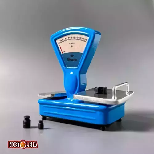 Mechanical Balance Table Scale with Weights 3D print model