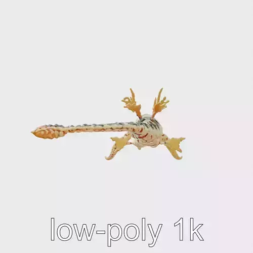 Weedy Seadragon Model with Camouflage Features