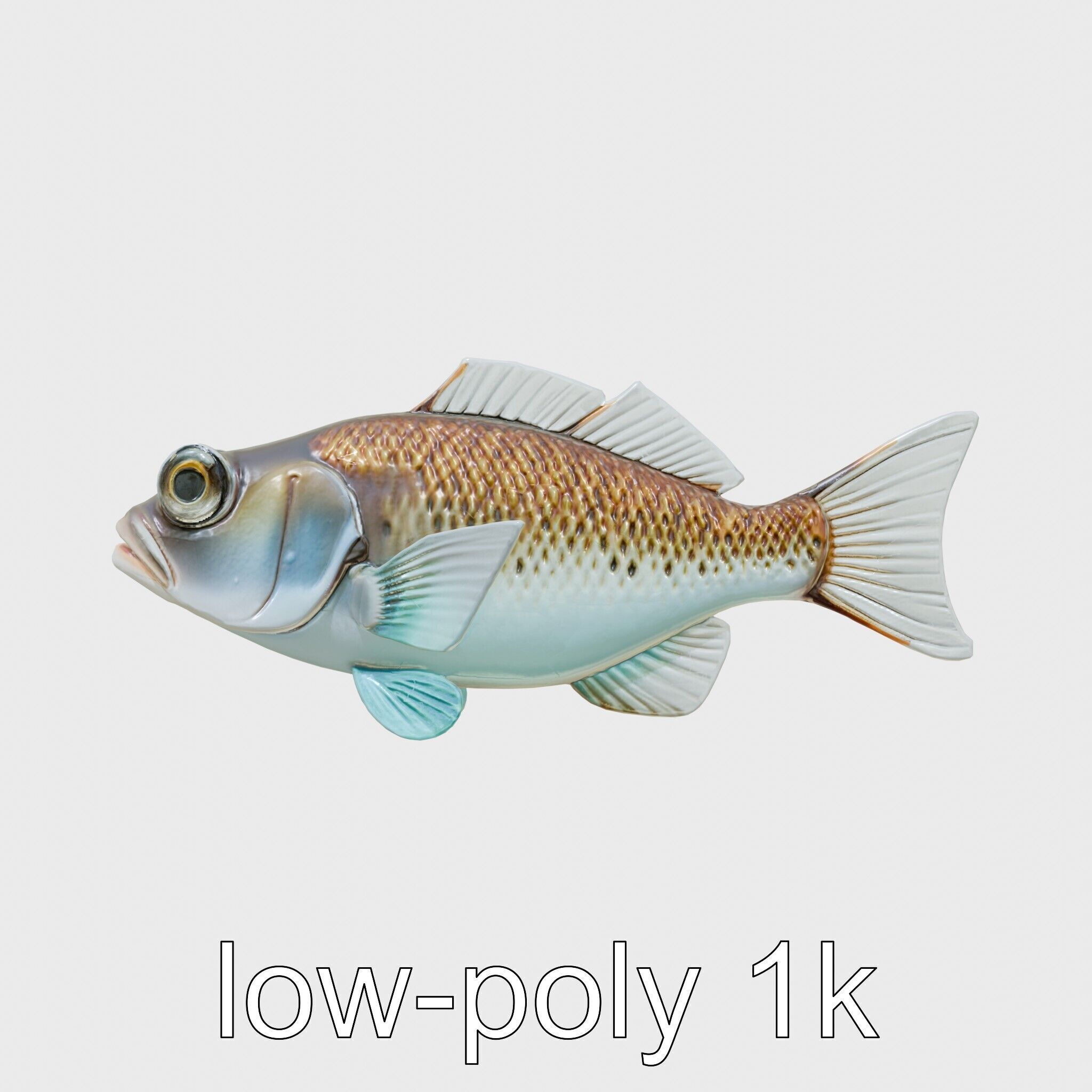 Lanternfish with Bioluminescent Photophores 3D Model Low-poly 3D model_6