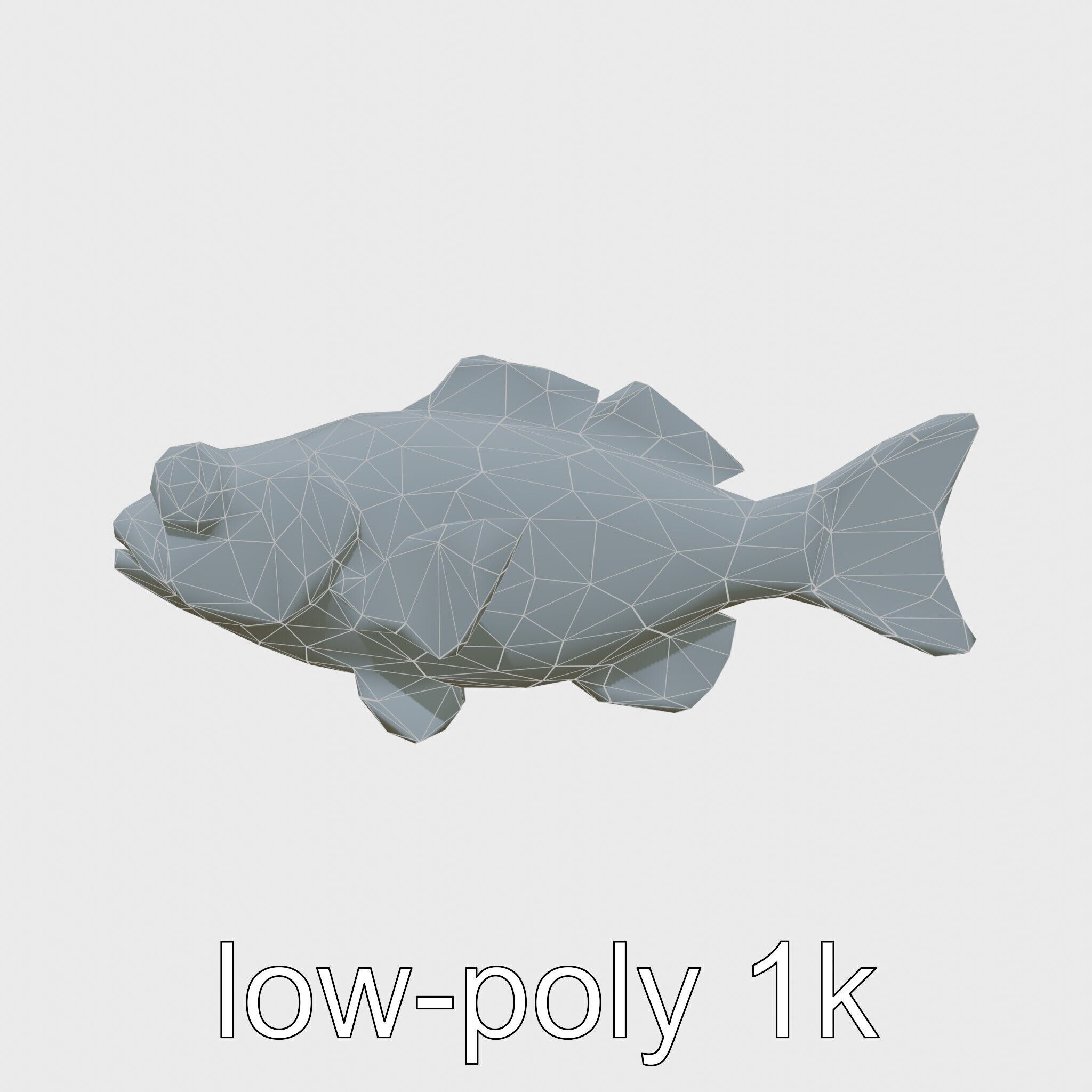 Lanternfish with Bioluminescent Photophores 3D Model Low-poly 3D model_24