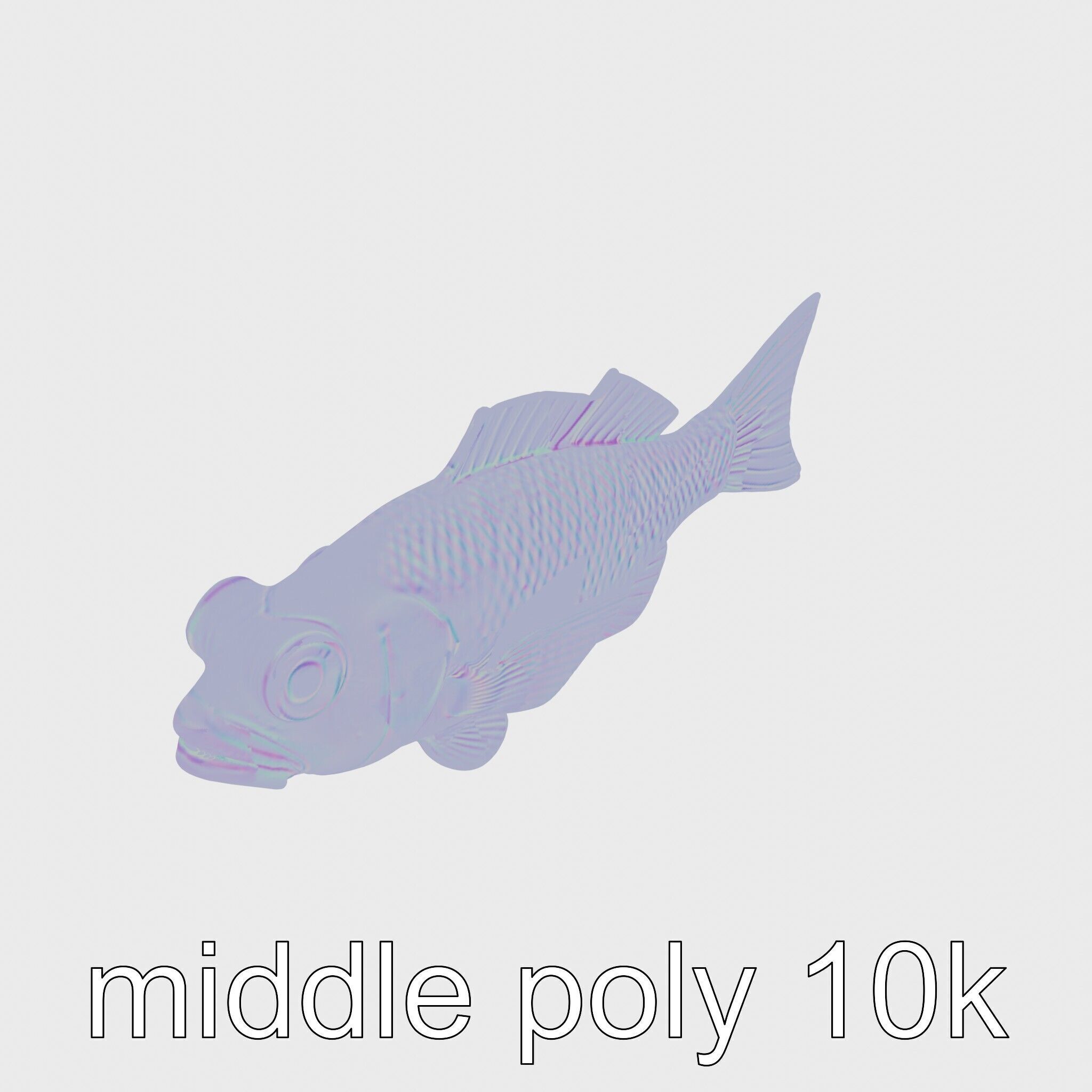 Lanternfish with Bioluminescent Photophores 3D Model Low-poly 3D model_20