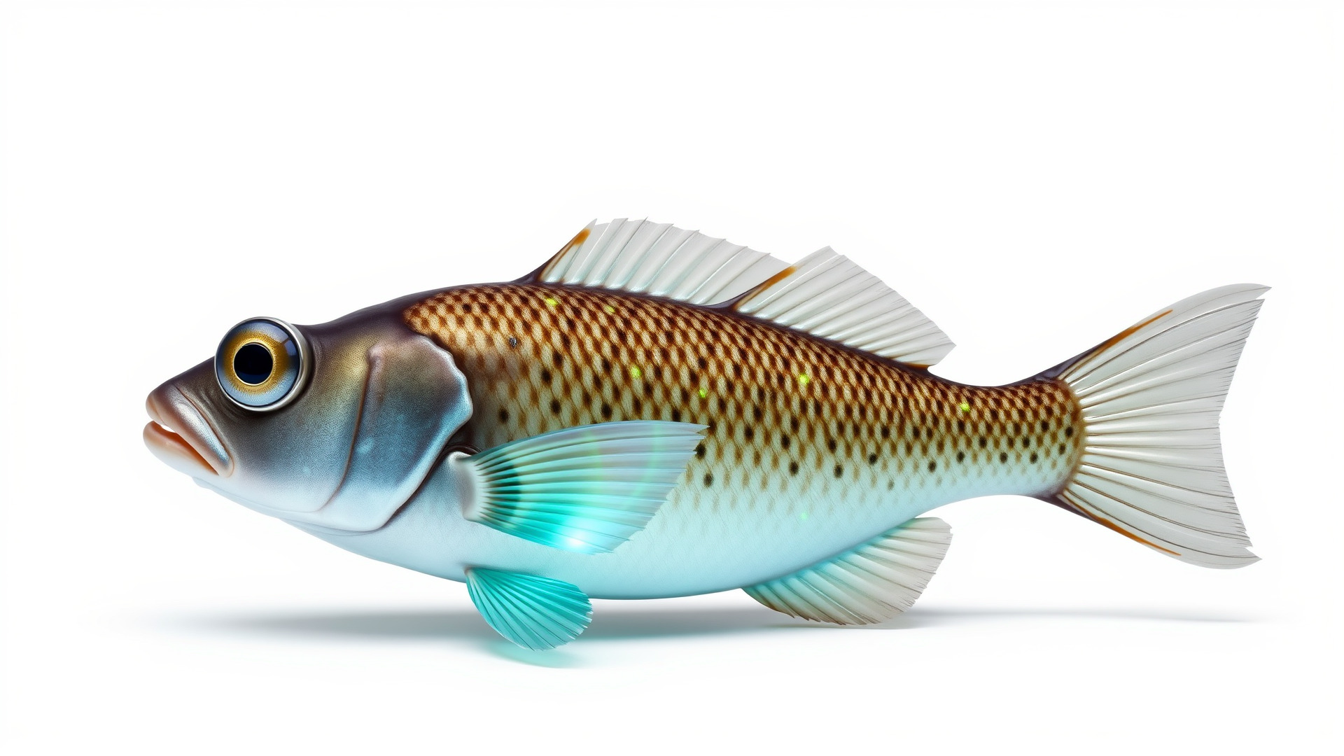 Lanternfish with Bioluminescent Photophores 3D Model Low-poly 3D model_3