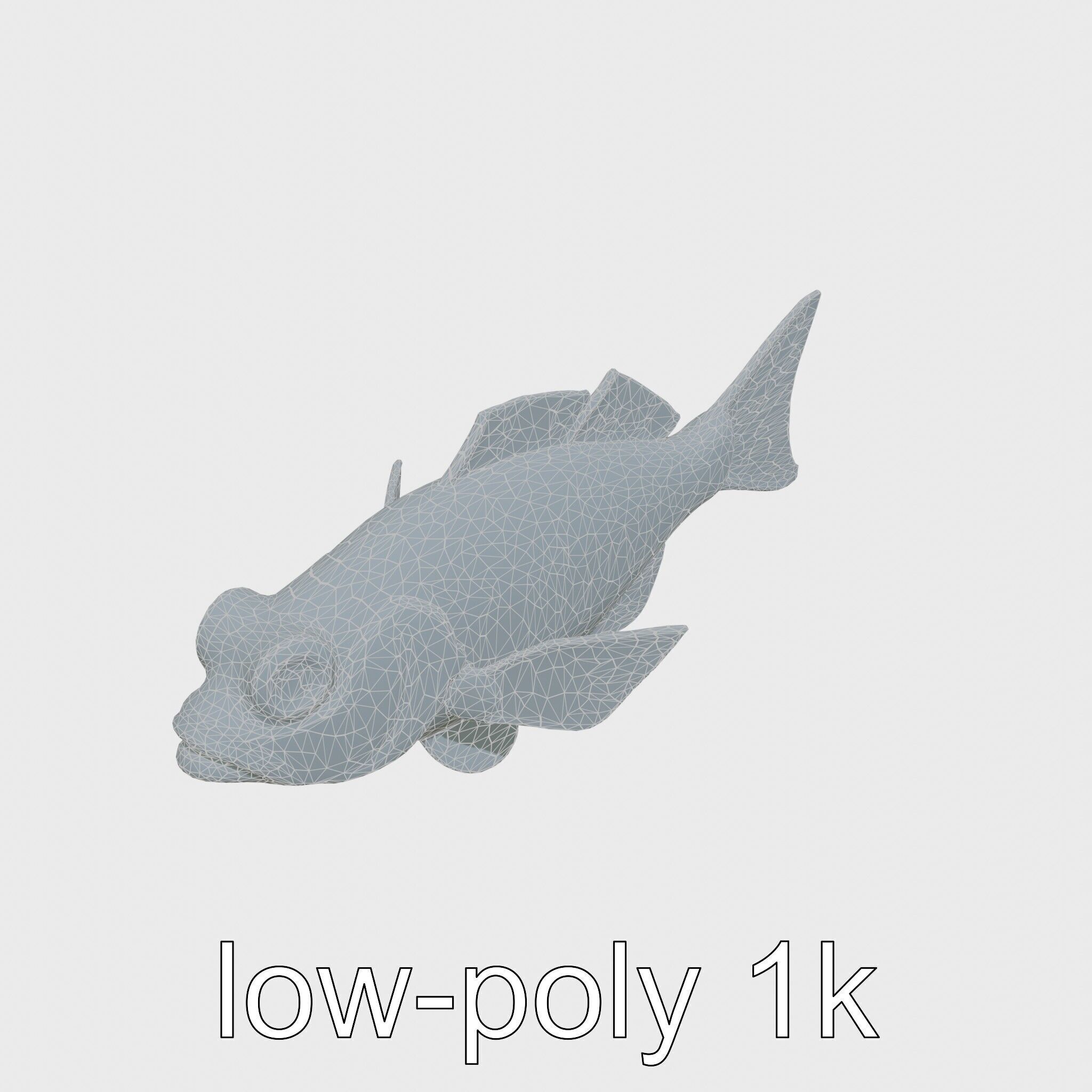 Lanternfish with Bioluminescent Photophores 3D Model Low-poly 3D model_25