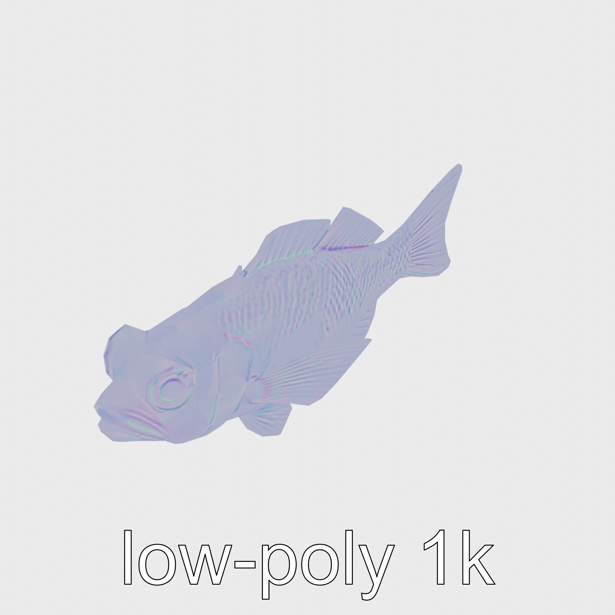 Lanternfish with Bioluminescent Photophores 3D Model Low-poly 3D model_19