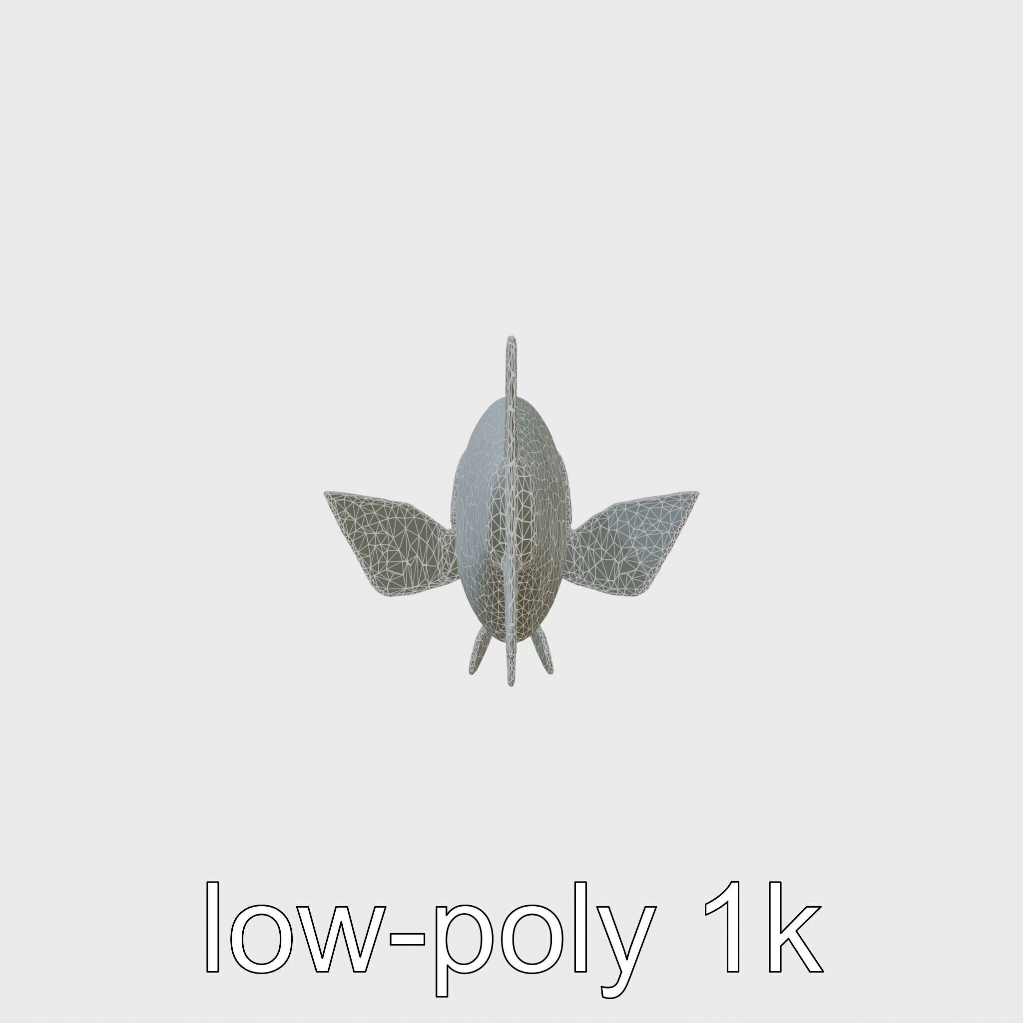 Lanternfish with Bioluminescent Photophores 3D Model Low-poly 3D model_27