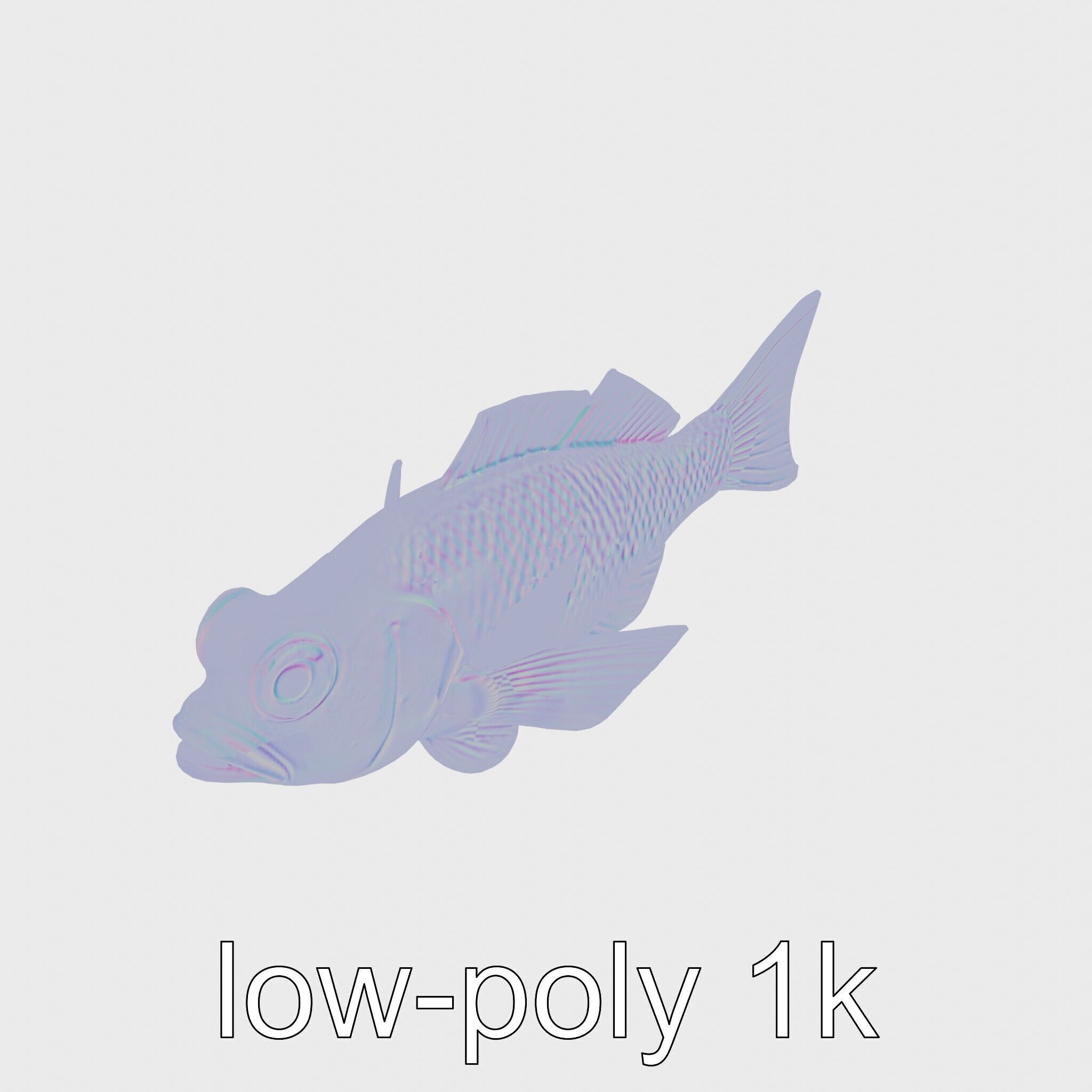 Lanternfish with Bioluminescent Photophores 3D Model Low-poly 3D model_12