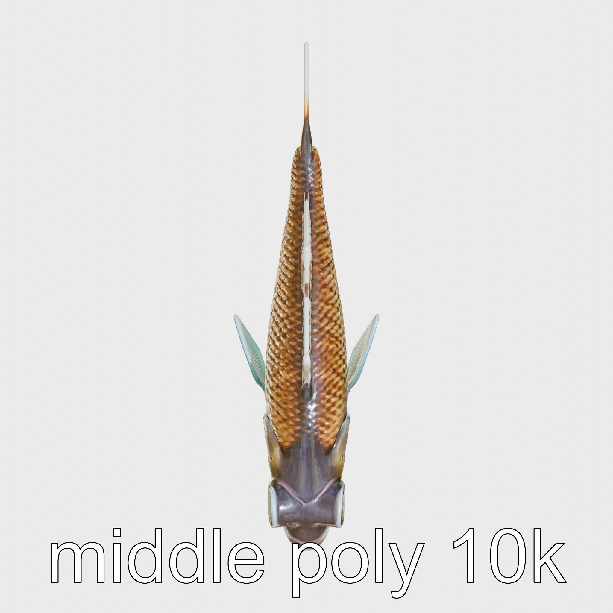 Lanternfish with Bioluminescent Photophores 3D Model Low-poly 3D model_14