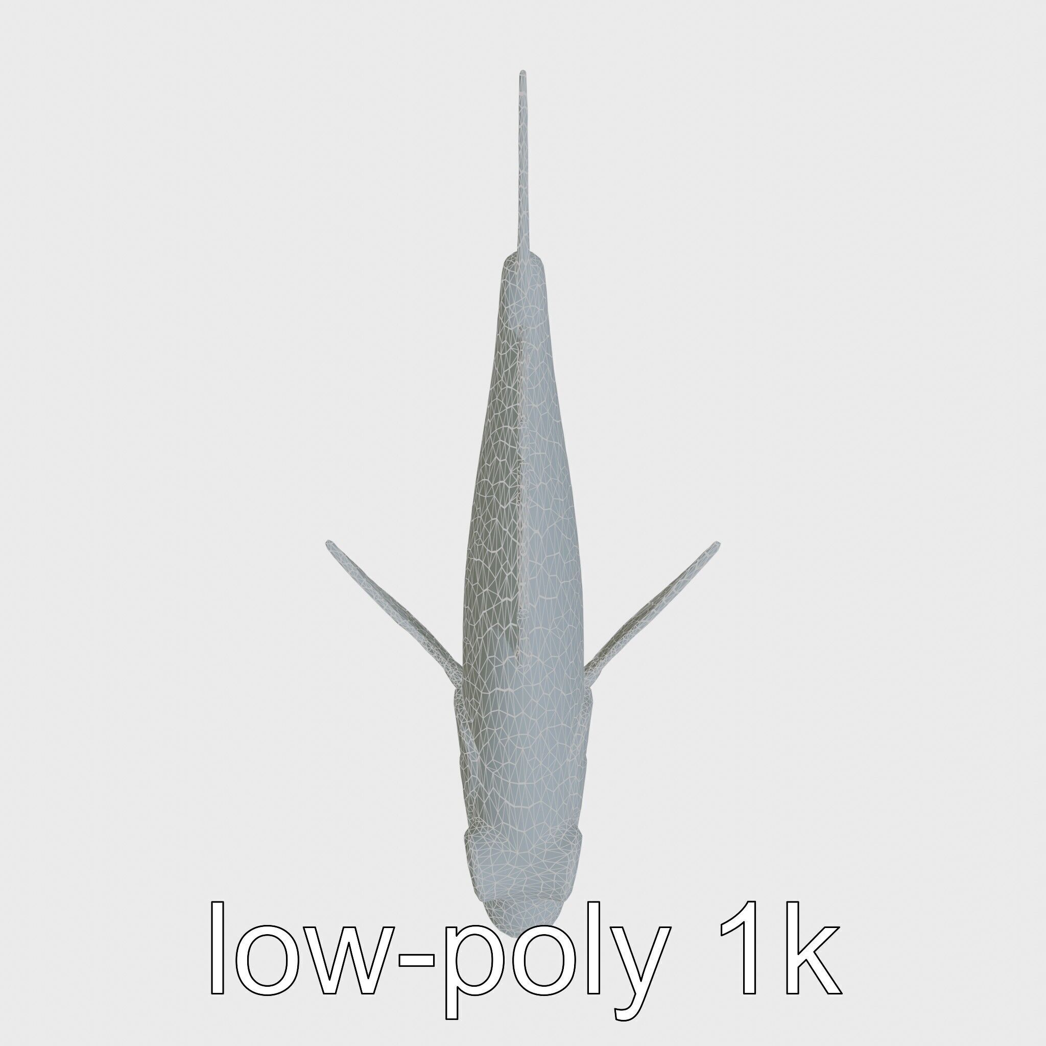 Lanternfish with Bioluminescent Photophores 3D Model Low-poly 3D model_23