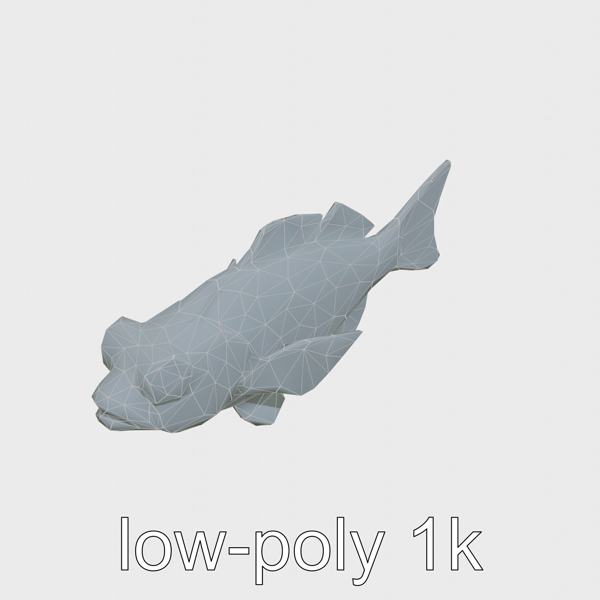 Lanternfish with Bioluminescent Photophores 3D Model Low-poly 3D model_15