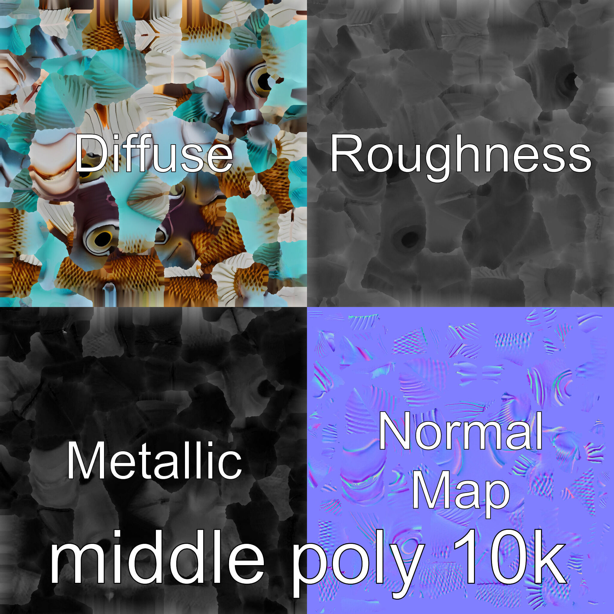 Lanternfish with Bioluminescent Photophores 3D Model Low-poly 3D model_29