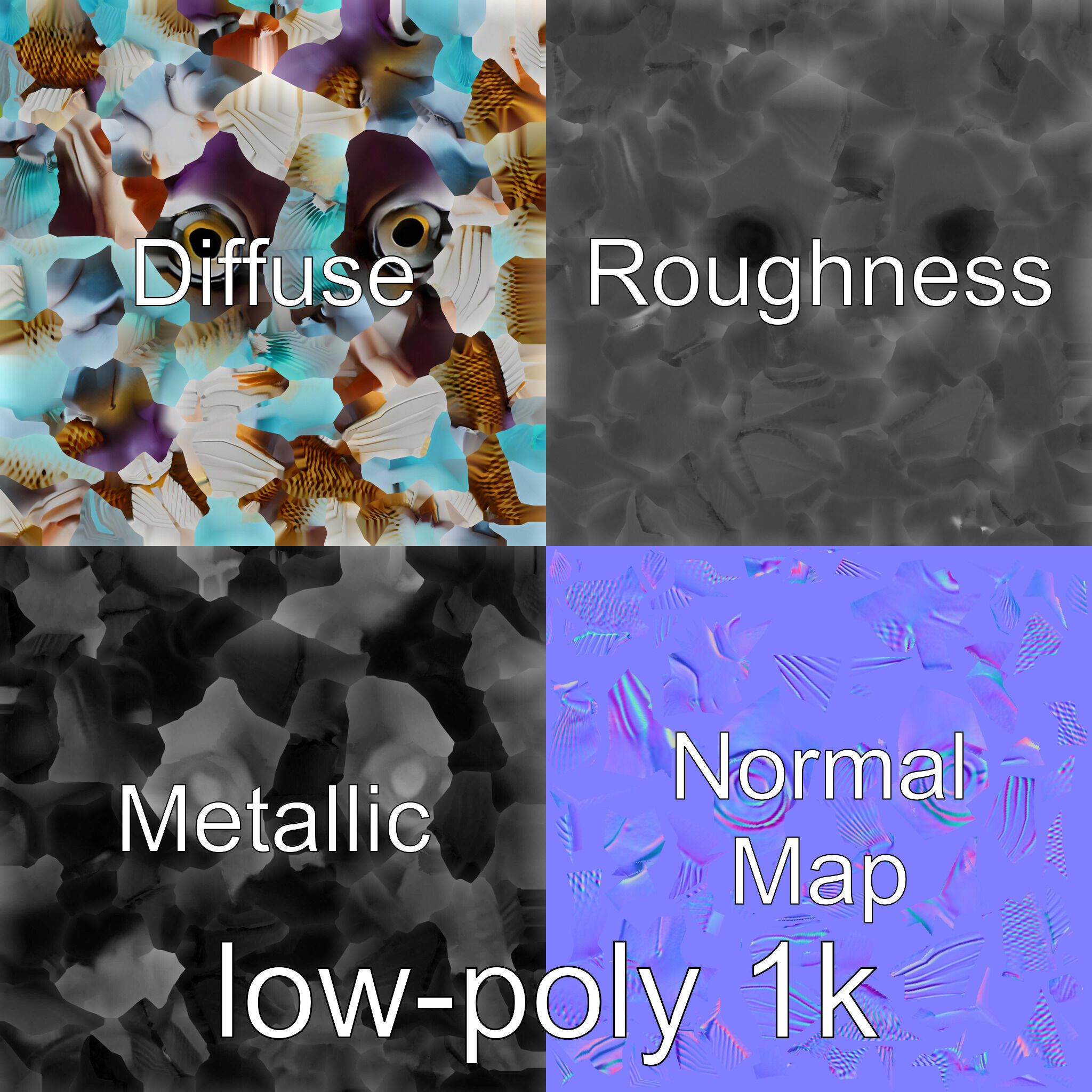 Lanternfish with Bioluminescent Photophores 3D Model Low-poly 3D model_1