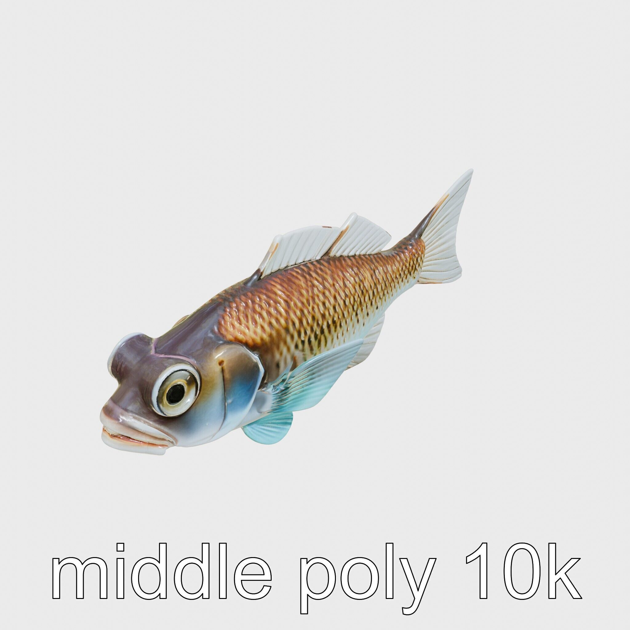 Lanternfish with Bioluminescent Photophores 3D Model Low-poly 3D model_8