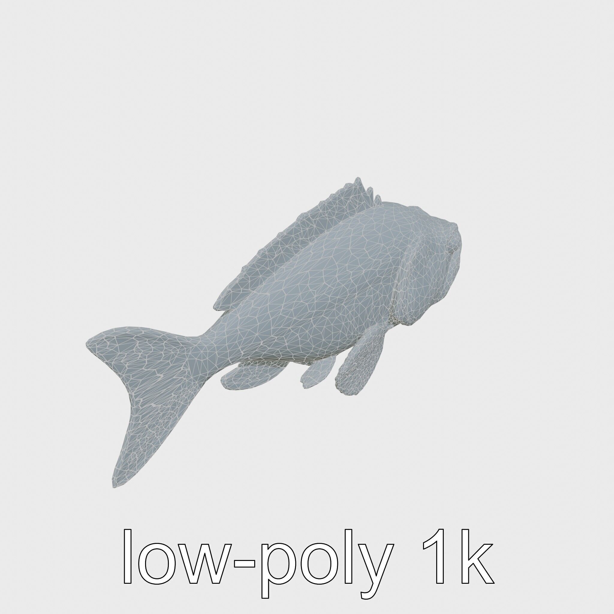 Red Handfish Model with Hand-like Fins Low-poly 3D model_23
