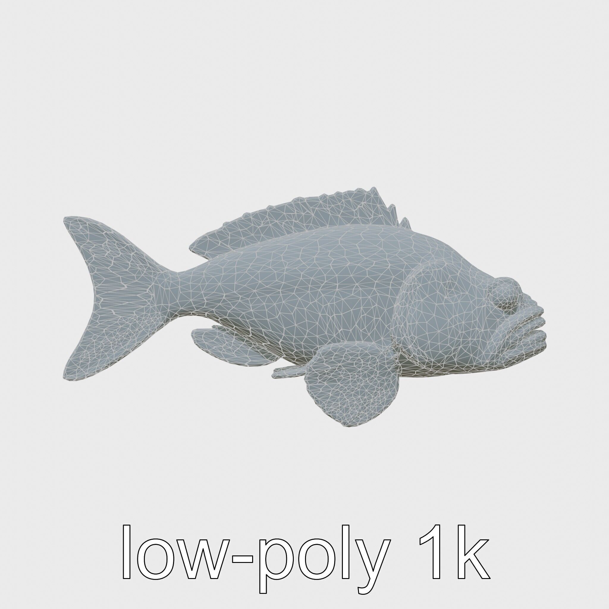 Red Handfish Model with Hand-like Fins Low-poly 3D model_25