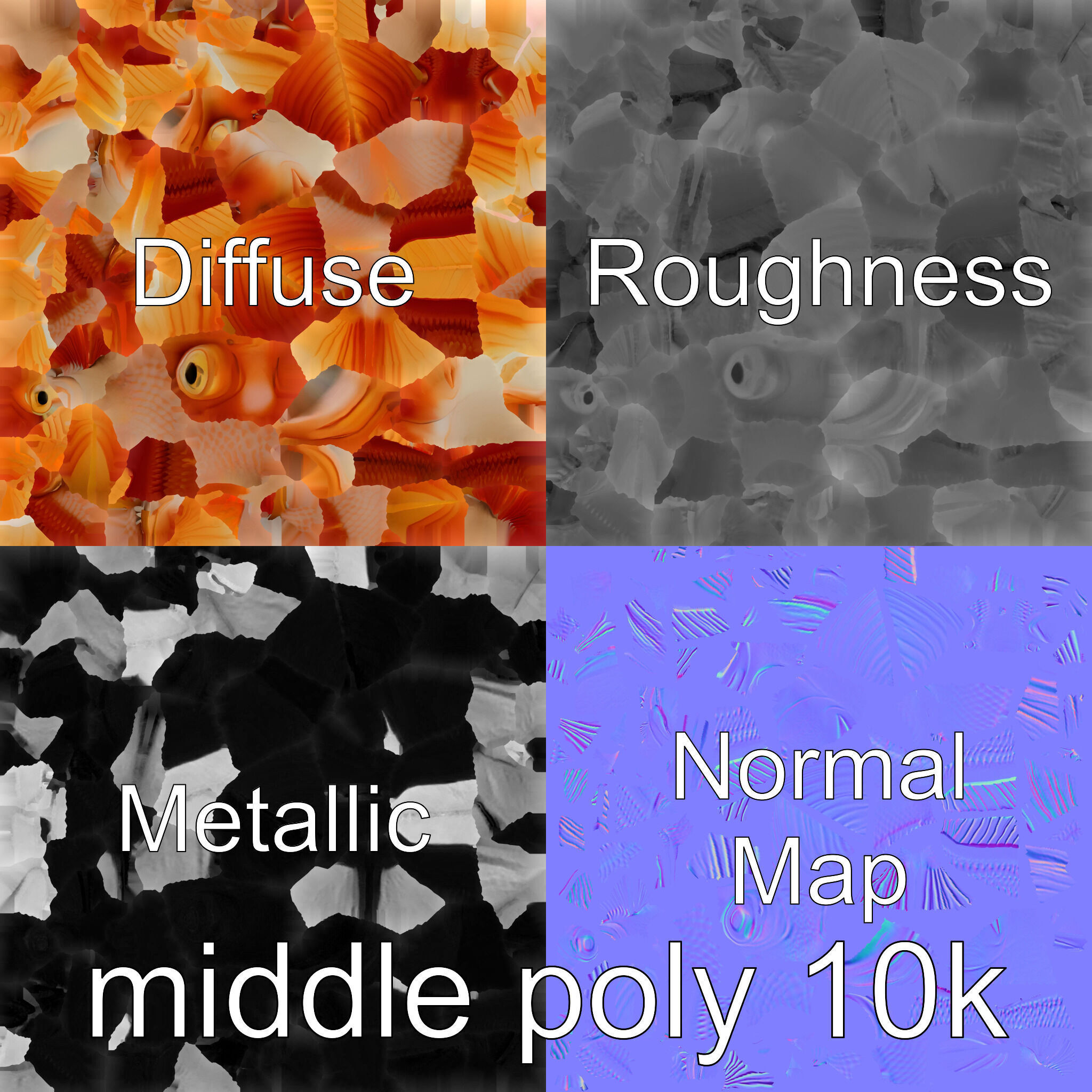 Red Handfish Model with Hand-like Fins Low-poly 3D model_29