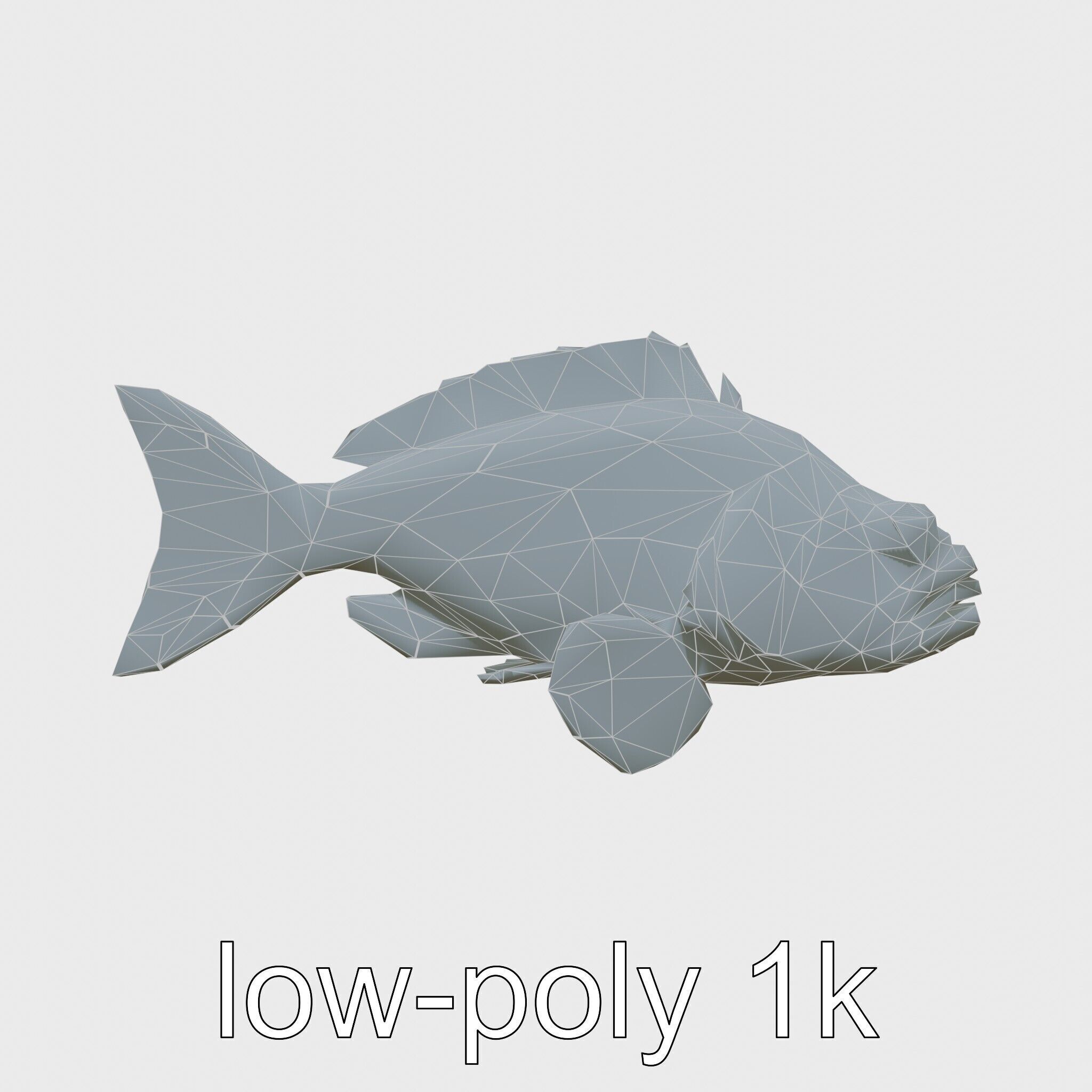 Red Handfish Model with Hand-like Fins Low-poly 3D model_24