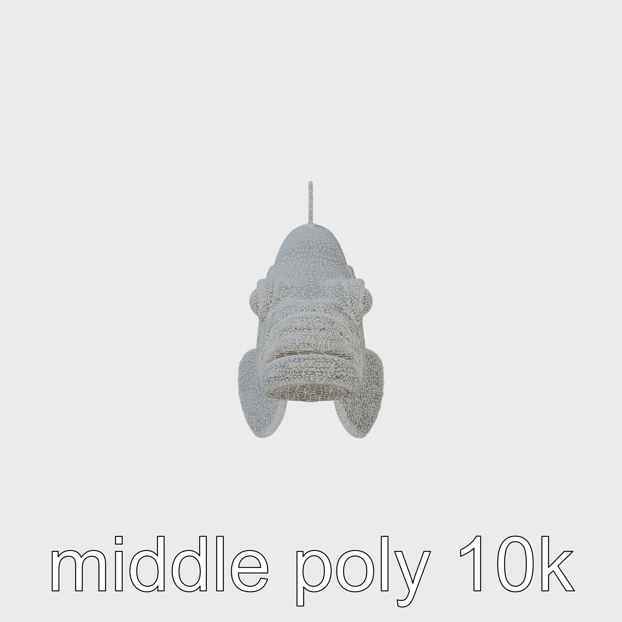 Red Handfish Model with Hand-like Fins Low-poly 3D model_5