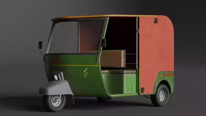 Rickshaw - Game ready Asset