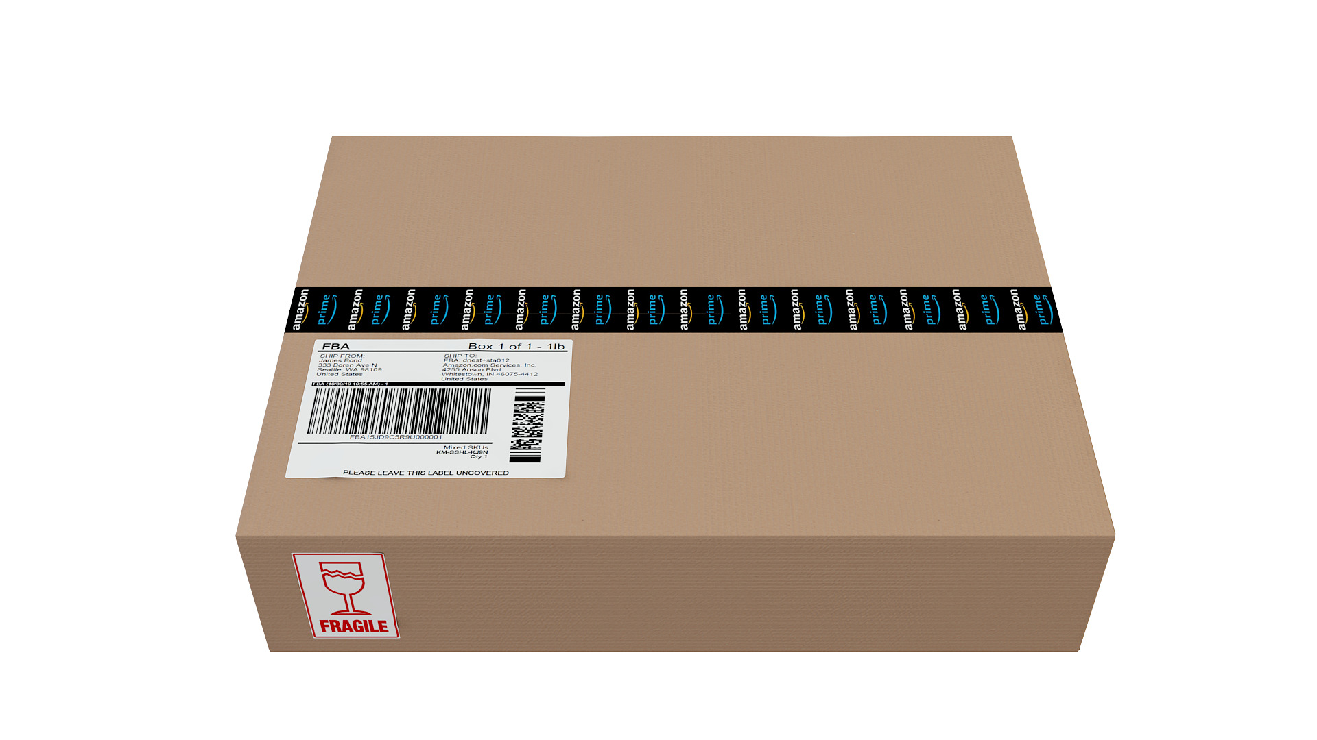 Cardboard Box 3D model_4