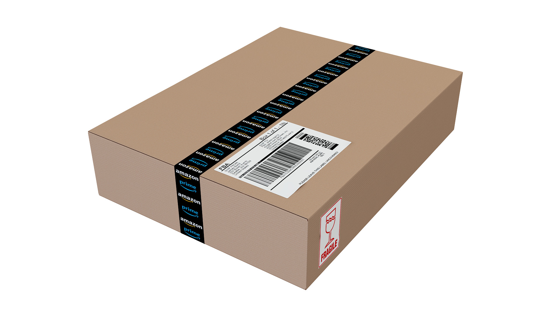 Cardboard Box 3D model_2