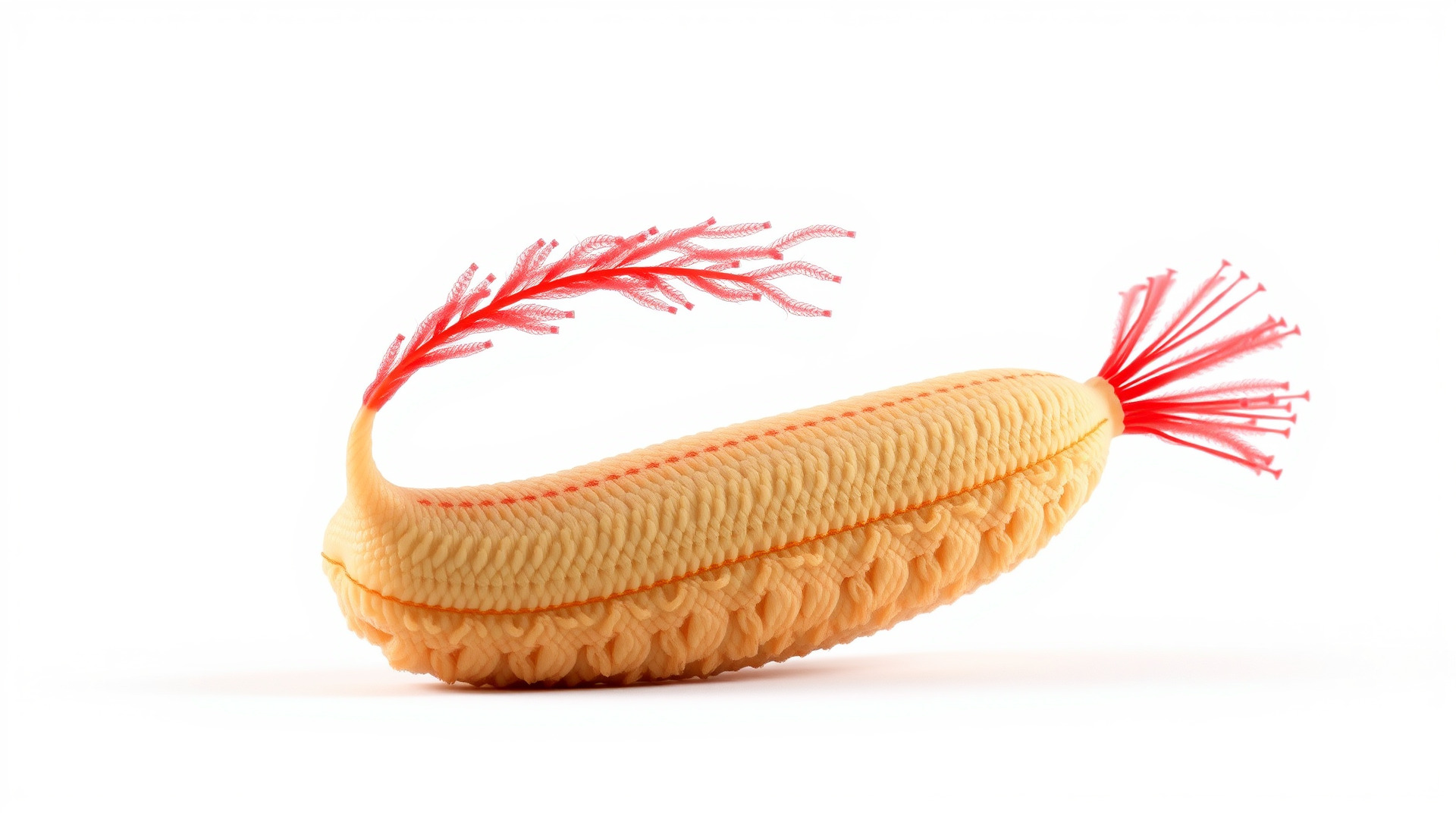 Giant Tube Worm Model with Red Plume Low-poly 3D model_3