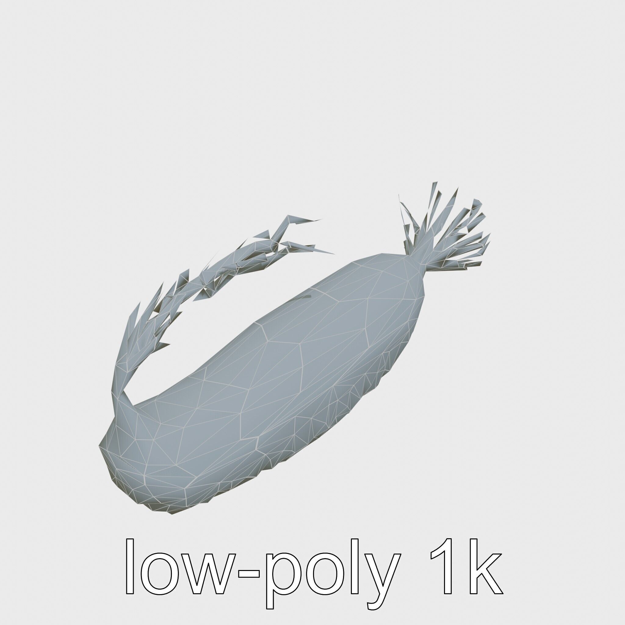 Giant Tube Worm Model with Red Plume Low-poly 3D model_28