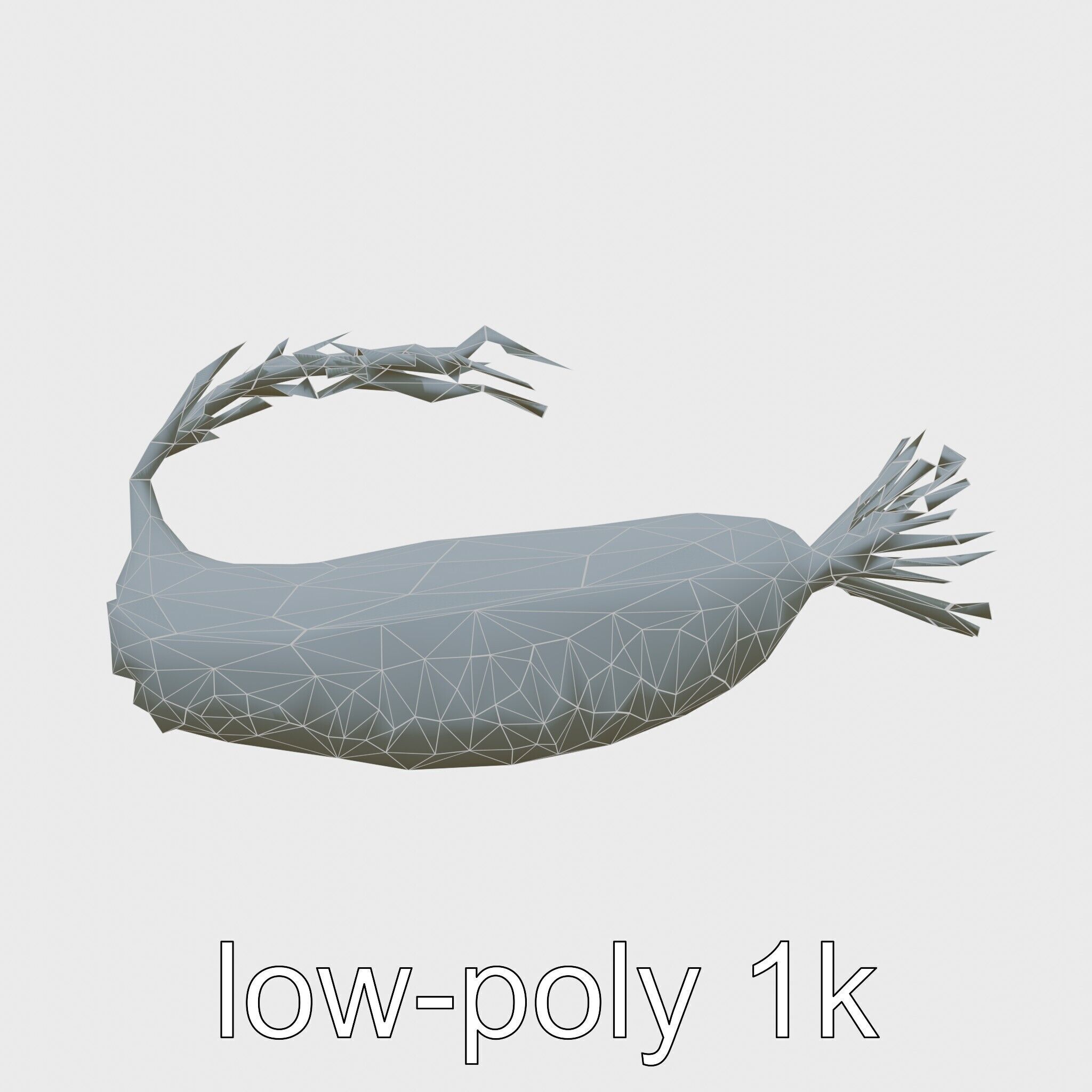 Giant Tube Worm Model with Red Plume Low-poly 3D model_7