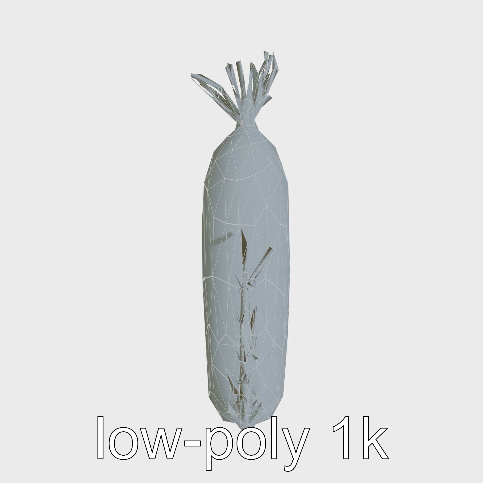 Giant Tube Worm Model with Red Plume Low-poly 3D model_18