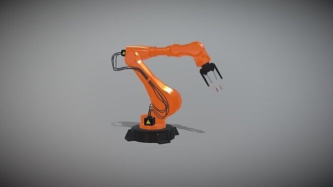 Rrobot arm Low-poly 3D model