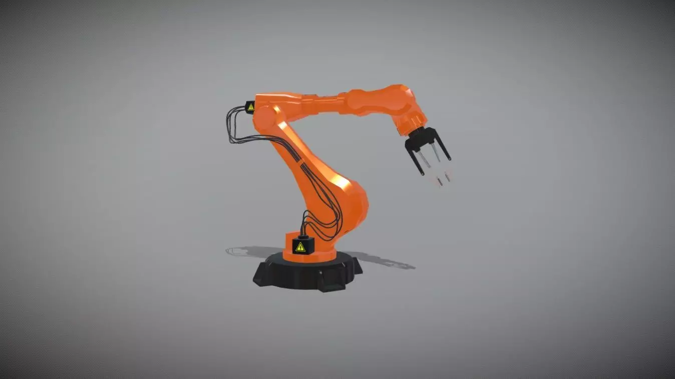 Rrobot arm Low-poly 3D model