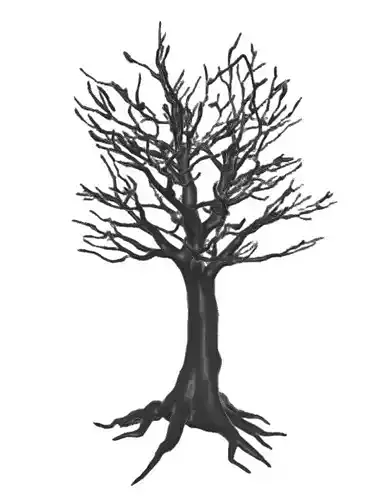 Black Tree Prefab for Unity
