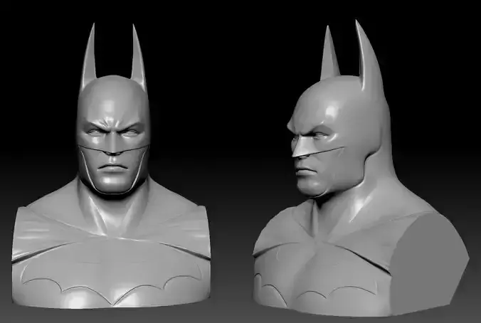 Bat Man 3D Bust with painted 3MF for printing 3D print model