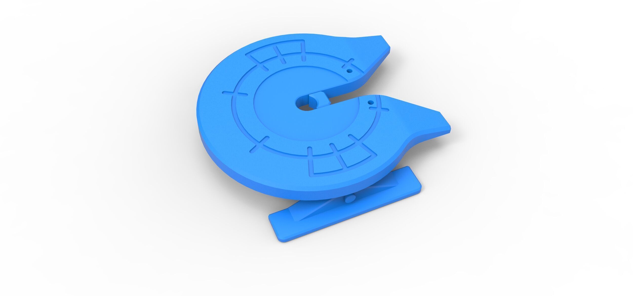 Fifth wheel of Semi truck Scale 1 to 25 3D print model_1