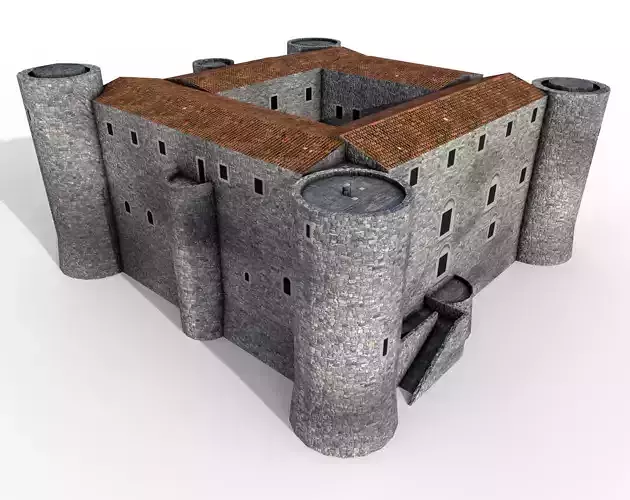 Castello Ursino Low-poly 3D model