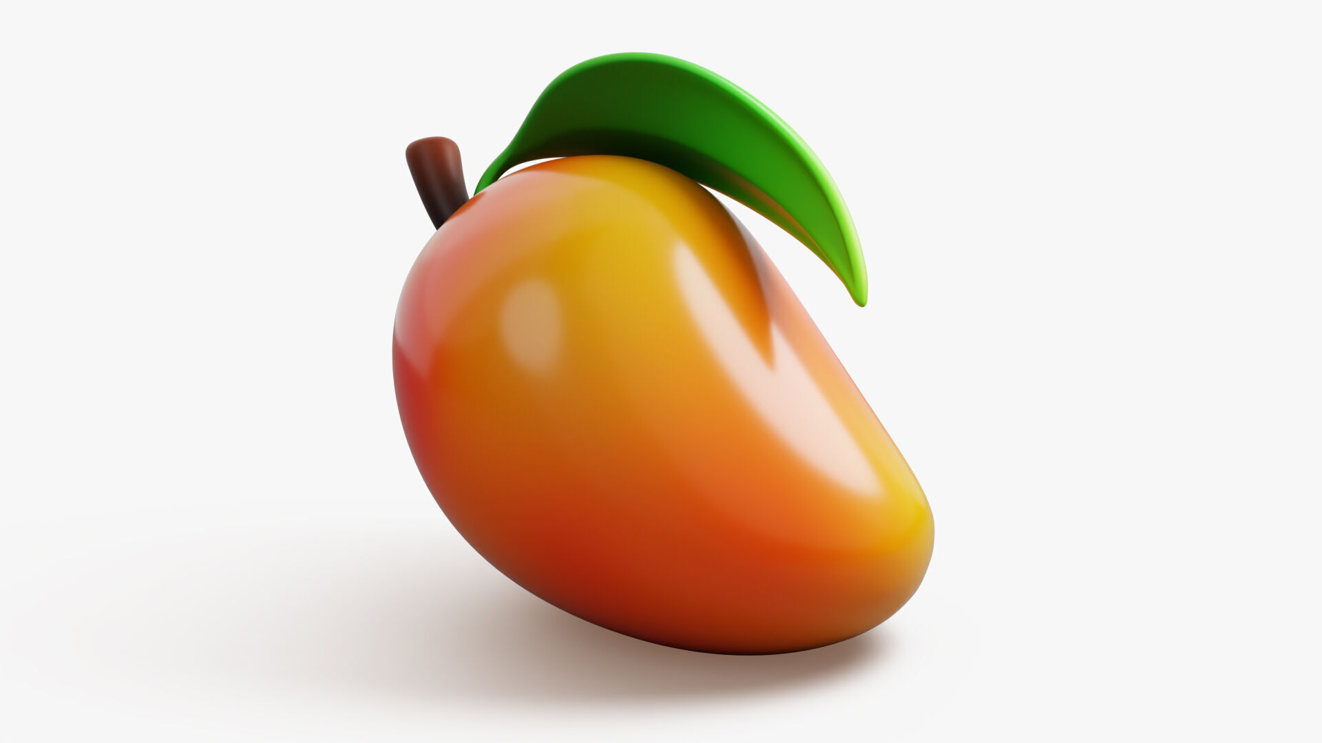 Mango Fruit Stylized 3D model_4
