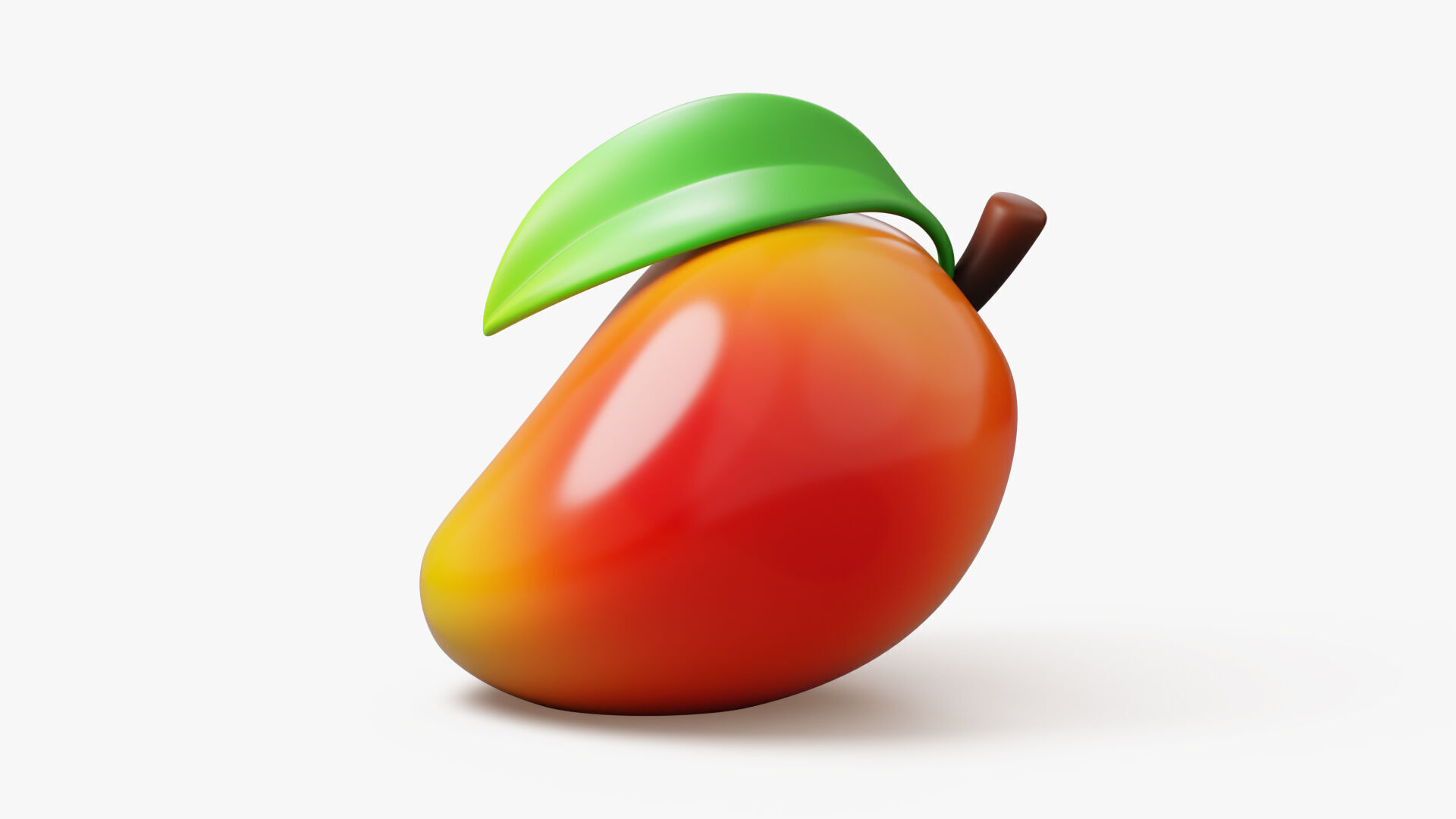 Mango Fruit Stylized 3D model_2